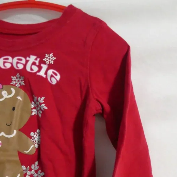 CHILDREN'S PLACE | 3T | Red Long Sleeve Crew Neck Graphic Sweetie T-Shirt / Tee - Picture 5 of 14